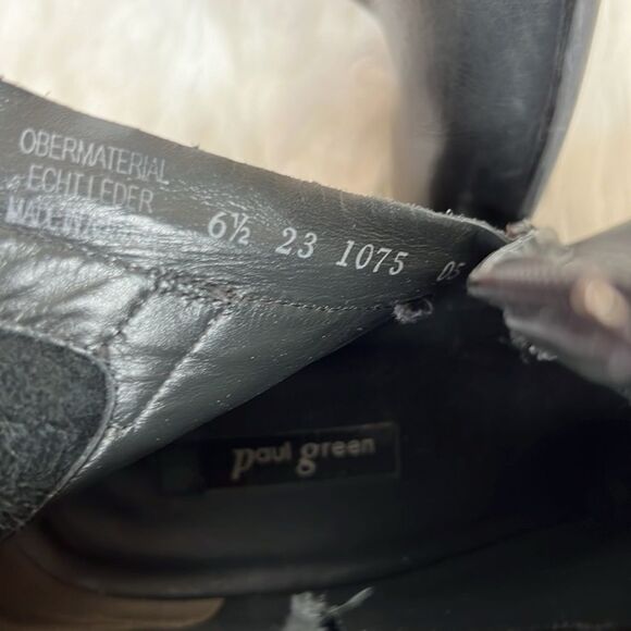 Paul Green KATHY Black Leather Ankle Boots US Sz 9 - Picture 11 of 12